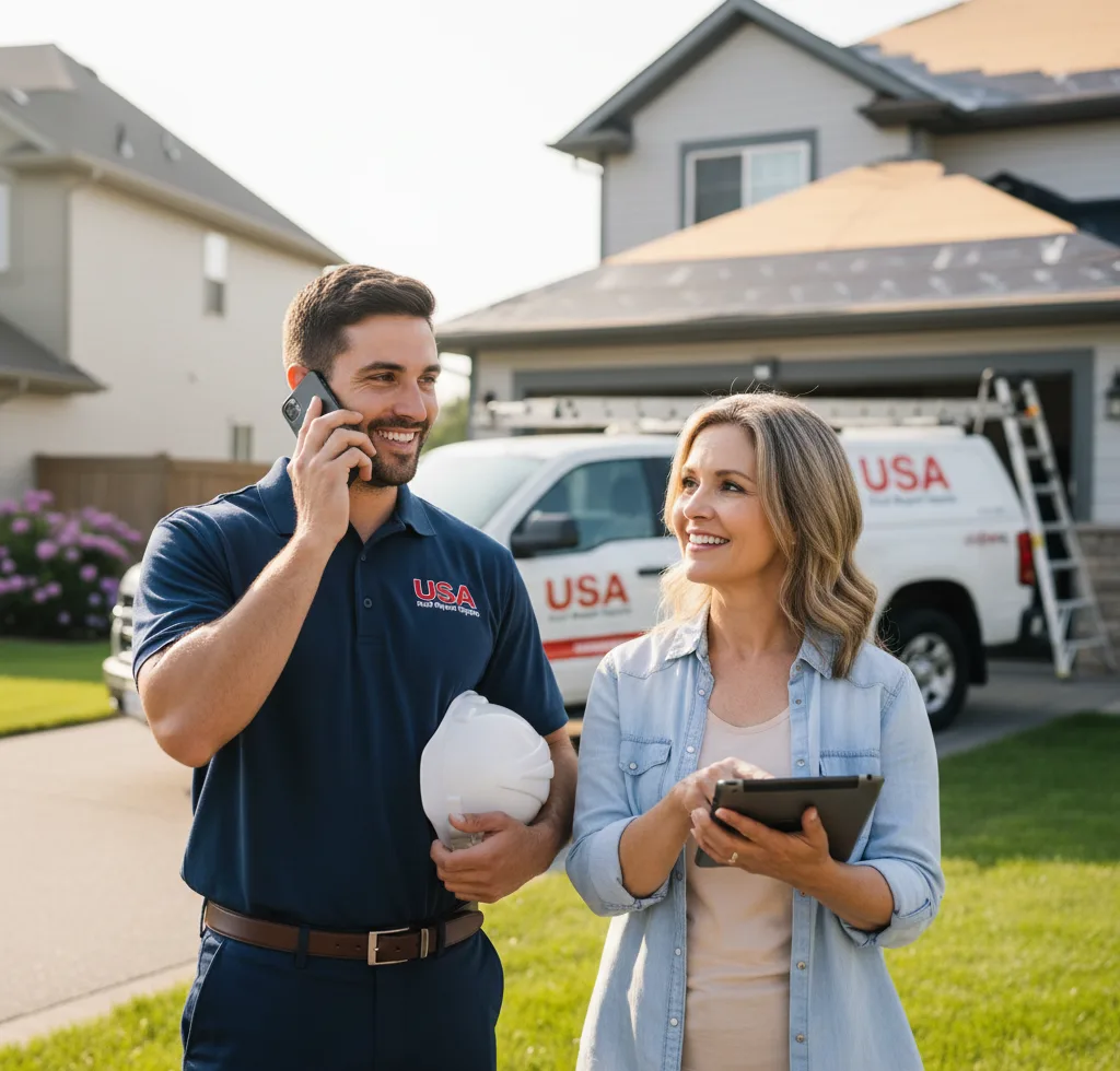USA Roof Repair Experts customer support in Atkinson